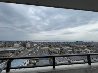 ベランダから琵琶湖パノラマ眺望