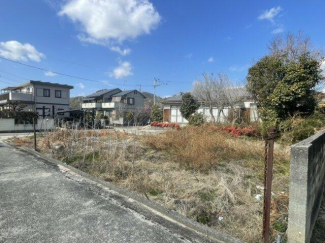 南東から撮影　広々とした約60坪の土地です。