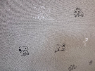 壁紙がスヌーピーで可愛いです。お子さんのためのお部屋にいかがでしょうか。