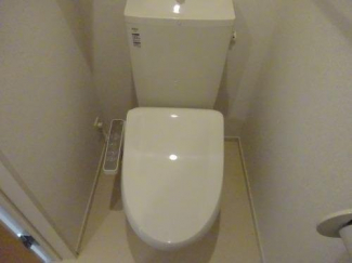 落ち着いた色調のトイレです