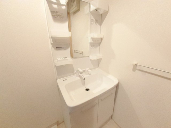 スペースが確保できる洗面所です