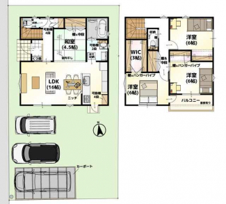 ３帖のＷＩＣ、パントリーなど各所に嬉しい収納がある家事のしや