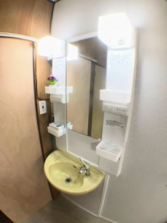 スペースが確保できる洗面所です