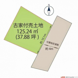 【建築条件なし】姫路市御立西１丁目【古家付売土地】