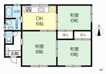 3DK(和室6帖・6帖・8帖/DK6帖)
