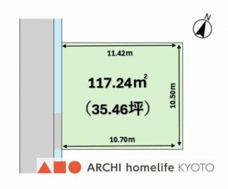 【建築条件なし土地】たつの市龍野町中村【約35坪】※水路橋設