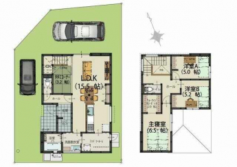 【B号地】ランドリールームは2wayアクセス！