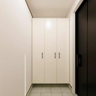 【A号地】大容量のハイタイプ玄関収納で美しさと実用性を両立！