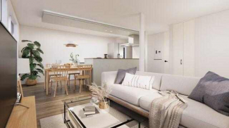 【A号地】LDKは広々18帖。キッチンからリビングやタタミコ