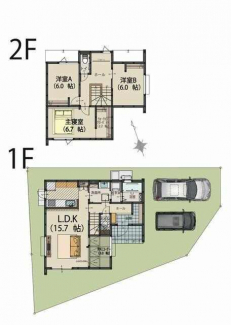 ご家族とのコミュニケーションが取りやすい対面キッチン。回遊動