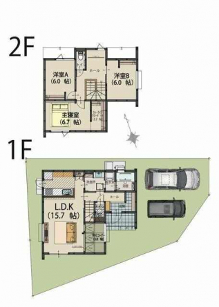 ご家族とのコミュニケーションが取りやすい対面キッチン。回遊動