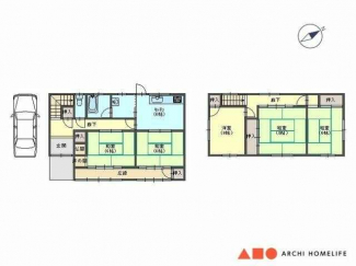 シンプルな５ＤＫの間取りになっています。