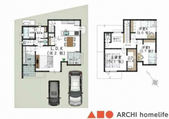 【飾東町庄Ａ】１Ｆは１８．２帖ＬＤＫ＋小上がりタタミコーナー