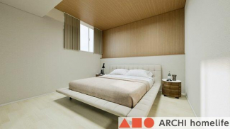 【飾東町庄Ａ】木目のアクセントがお洒落な主寝室。