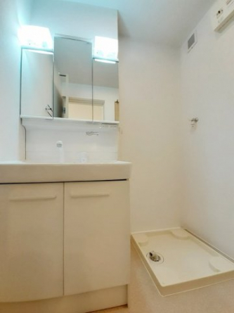 忙しい朝には欠かせない洗面所です