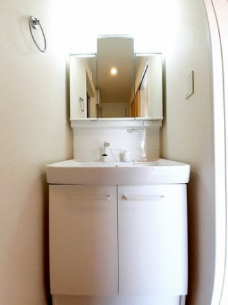 忙しい朝には欠かせない洗面所です