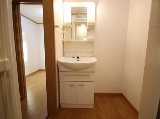 スペースが確保できる洗面所です