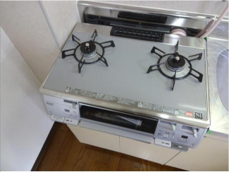 ２口ガラストップコンロ付き