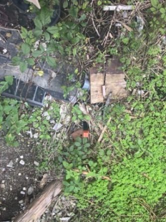 土地右奥境界部分