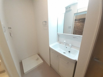 スペースが確保できる洗面所です