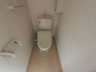 落ち着いた色調のトイレです