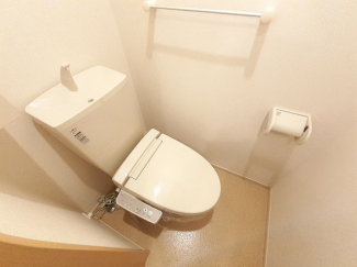 落ち着いた色調のトイレです