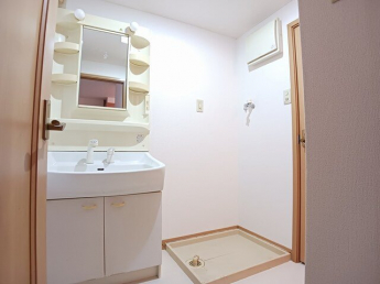 スペースが確保できる洗面所です