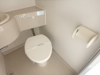 落ち着いた色調のトイレです