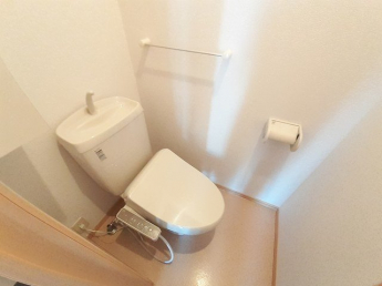 落ち着いた色調のトイレです