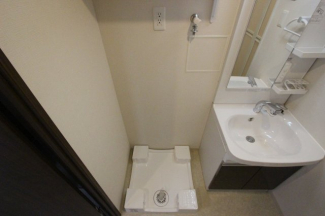 スペースが確保できる洗面所です