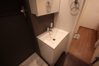 スペースが確保できる洗面所です