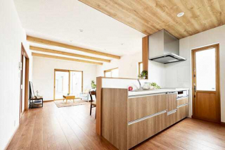 水ほうき水栓　食器洗い乾燥機（除菌洗浄）　人工大理石カウンタ