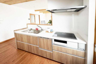 水ほうき水栓　食器洗い乾燥機（除菌洗浄）　人工大理石カウンタ