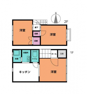 山田ハイツ北側の画像