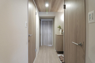 シンプルで使いやすい玄関です