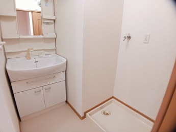 スペースが確保できる洗面所です