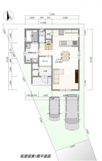 １階　配置図　間取り図