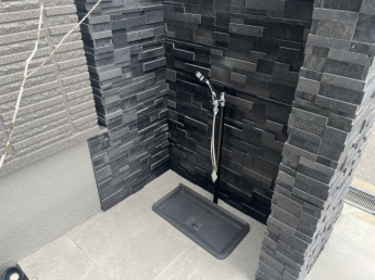 ペット足洗い場あり