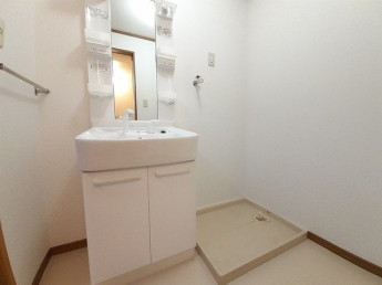 スペースが確保できる洗面所です