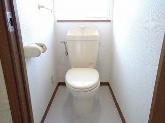 落ち着いた色調のトイレです