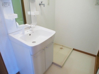 スペースが確保できる洗面所です