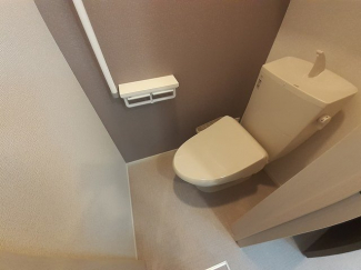 落ち着いた色調のトイレです