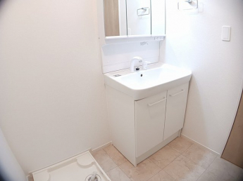 スペースが確保できる洗面所です