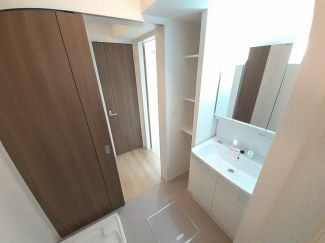 スペースが確保できる洗面所です