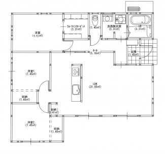 LDK18.8帖・洋室6帖・洋室4.5帖×2