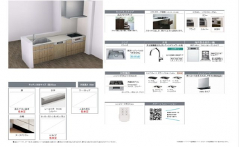 キッチンのイメージです。従って実際には色味が変更になる可能性がございます。ご参考までにご覧下さい。