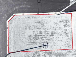 区画を上空より撮影