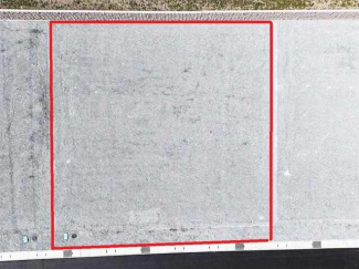 区画を上空より撮影