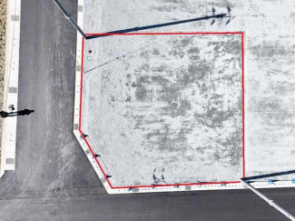 区画を上空より撮影