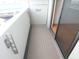 南向きのバルコニー